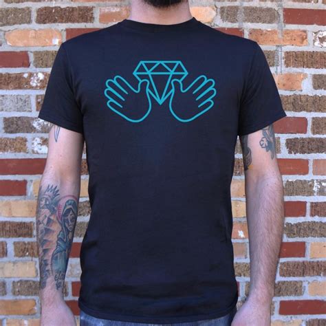 The tweet is in reference to a meme, and indicates that tesla is holding onto its cache of bitcoin. Diamond Hands Here T-Shirt | 6 Dollar Shirts
