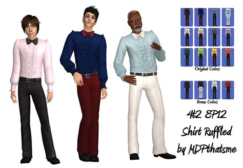 Mdpthatsme This Is For Sims 2 4t2 Ep12 Shirt Ruffled Shirt