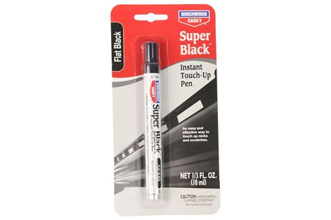 100% acrylic paint in brush form for easy coverage of small scratches and chipped areas. Birchwood Casey Super Black Touch-Up Pen - Flat Black BC15112