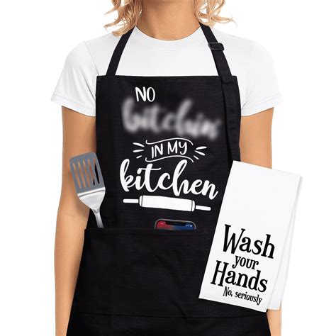 Aprons Cleaning Supplies His And Hers Linen Kitchen Aprons Funny Cooking Apron With Pocket Set