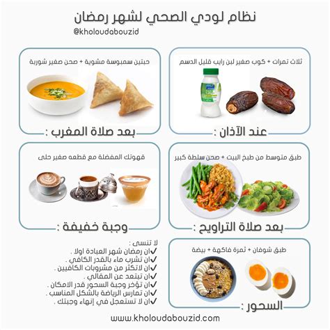 نظام غذائي صحي في رمضان