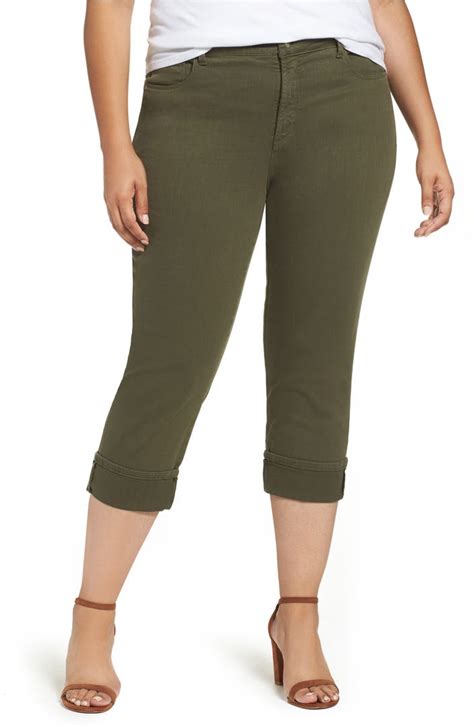 Nydj Dayla Colored Wide Cuff Capri Jeans Plus Size Nordstrom