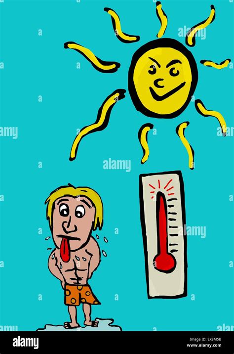 Cartoon Hot Thermometer High Resolution Stock Photography And Images