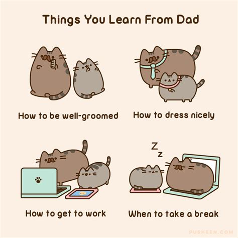 Happy Fathers Day Pusheen Cute Pusheen Cat Pusheen Love