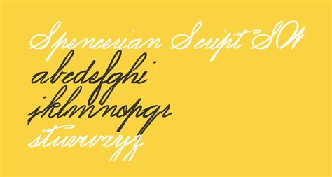 Spencerian Script Sw Free Font What Font Is