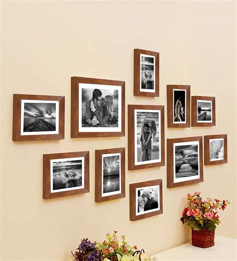 Buy Brown Solid Wood Audrey Set Of 11 Collage Photo Frames At 7 Off By