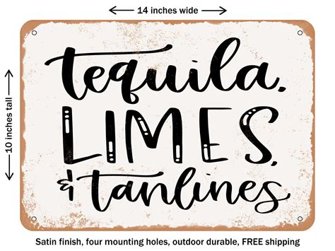 Decorative Metal Sign Tequila Limes Tanlines Vintage Rusty Look Signs Michaels