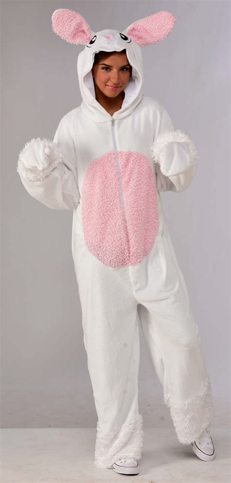 Way To Celebrate Adult Easter Bunny Onesie Zip Front Hood Egg Hunt