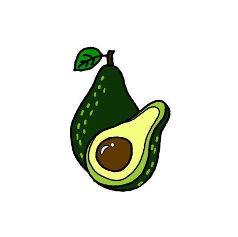 How To Draw An Avocado Step By Step Easy Drawing Guides Drawing Howtos