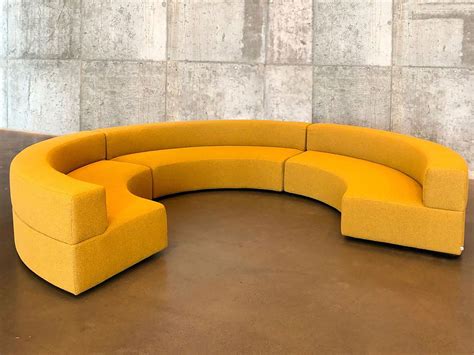 Curved Modular Fabric Sofa With Removable Cover Panorama Curve Panorama