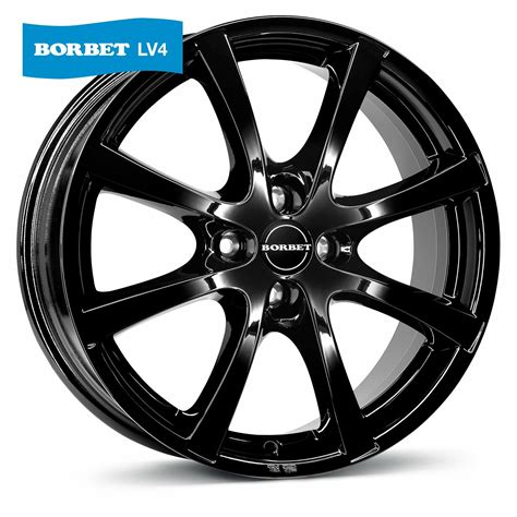 Alumiinivanne Borbet Lv4 Gloss Black 55x15 4x100 Et40 Kr640