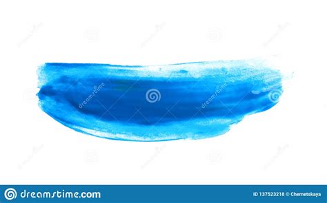 Abstract Brushstroke Of Blue Paint Isolated Stock Photo Image Of