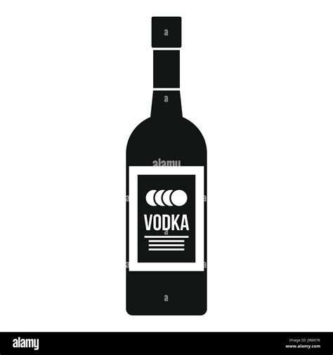 Bottle Of Vodka Icon Simple Style Stock Vector Image And Art Alamy