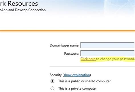 How To Change Expired Password Via Remote Desktop Web Access On Windows
