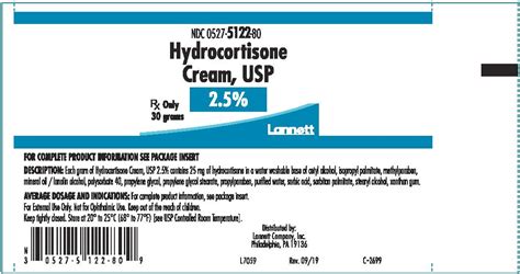 Hydrocortisone Cream 25 Package Insert