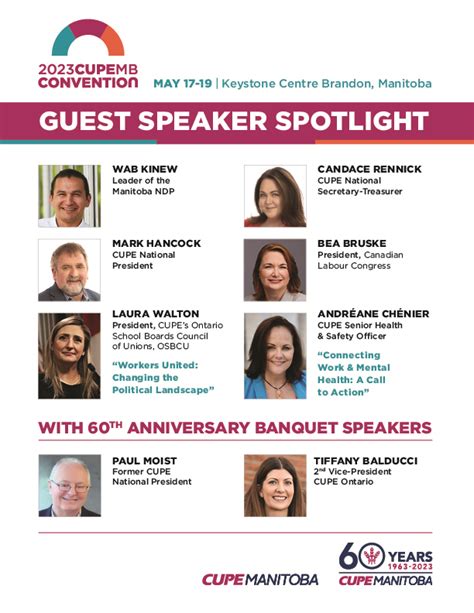 2023 Convention Speakers Spotlight Cupe Manitoba
