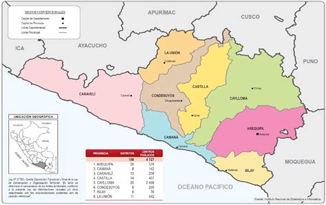 ¿cuáles Son Las Provincias Del Departamento De Arequipa Galería De Mapas