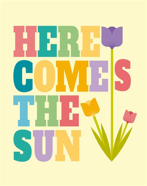 Here Comes The Sun Wall Art Poster 184253 Vector Art At Vecteezy