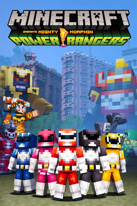 Minecraft Xbox One Edition Power Rangers Skin Pack Cover Or