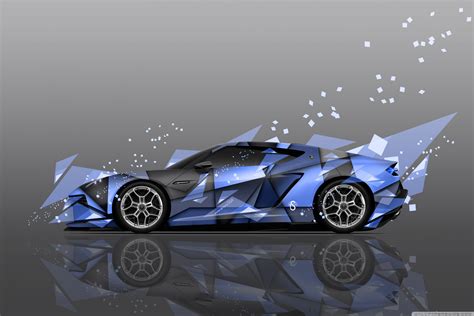 Car Wallpaper Design Lamborghini Asterion Side Abstract Aerography