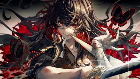 Download 1920x1080 Anime Boy Long Hair Shoujo Red Eyes