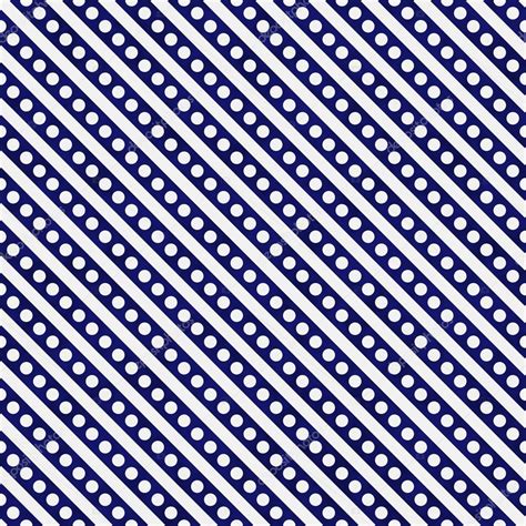 Navy Blue And White Small Polka Dots And Stripes Pattern Repeat — Stock