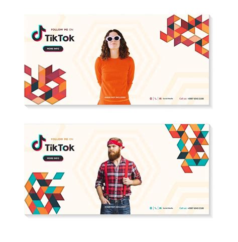 Premium Vector Tiktok Page Tik Tok Promotion With Geometry