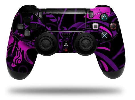 Skin Wrap For Sony Ps4 Dualshock Controller Twisted Garden Purple And Hot Pink Controller Not