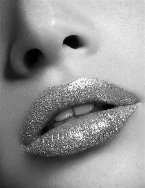 beauty editorial makeup nude makeup lips glitter black and white my work pinterest