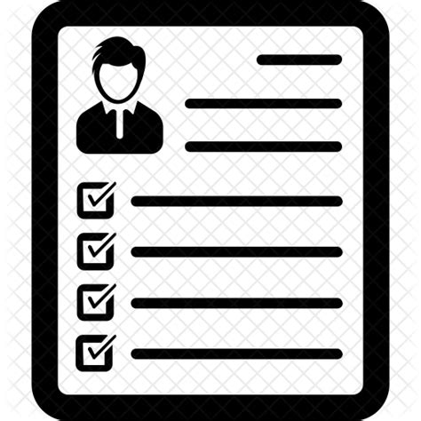 Employee Evaluation Form Icon Download In Glyph Style