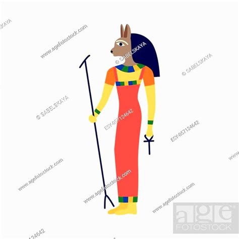 Icon Of The Ancient Egyptian Goddess Bast The Goddess Of Egypt Bast With The Head Of A Cat