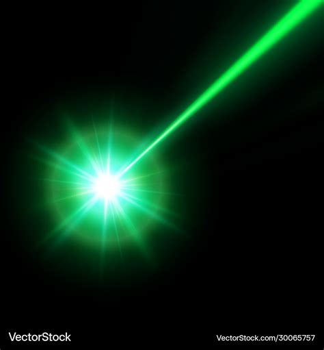 Green Laser Beam Royalty Free Vector Image Vectorstock