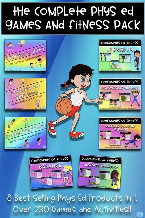 the complete phys ed games and fitness pack grades 1 6 mega value for pe teachers 8 pe