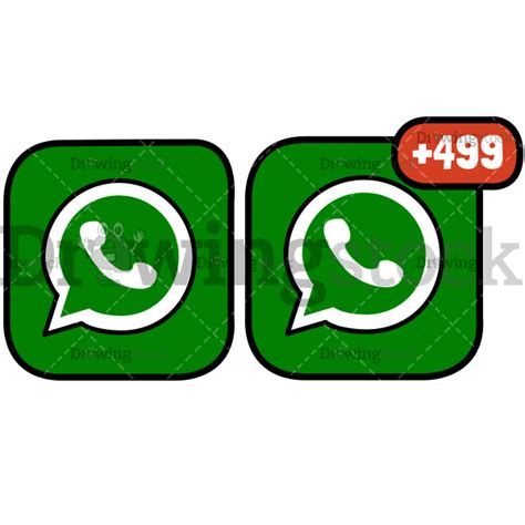 Whatsapp Logo Icon Vector Cartoon Drawing Image