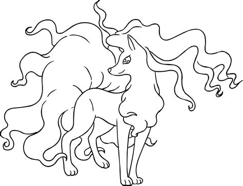 There is a fluffy crest atop its head, and a small mane around its neck. Drawing Alolan Ninetales of the Pokémon Sun and Moon ...