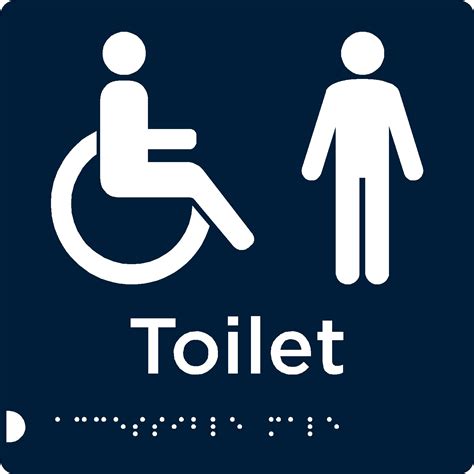 Accessible Male Toilet Sign Braille Signs