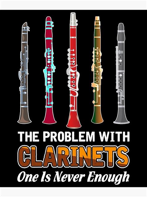 Funny Clarinets Poster By Bitee Redbubble