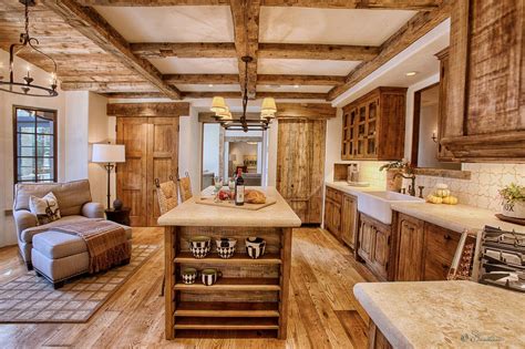 The loft above the bathroom gives the occupant a phenomenal view of the rest of the interior as well as amazing views through the big window of the. Small Farmhouse Kitchen Design Decor for Classic Interior ...