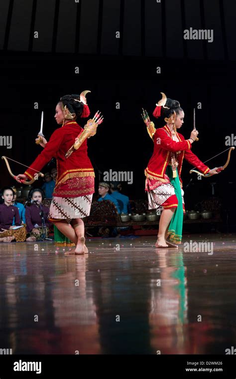 javanese dancers perform a dance depicting scenes from the ramayana in solo surakarta java