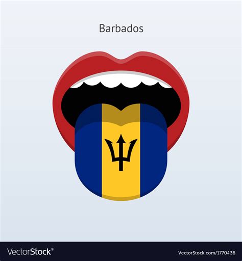 barbados language abstract human tongue royalty free vector