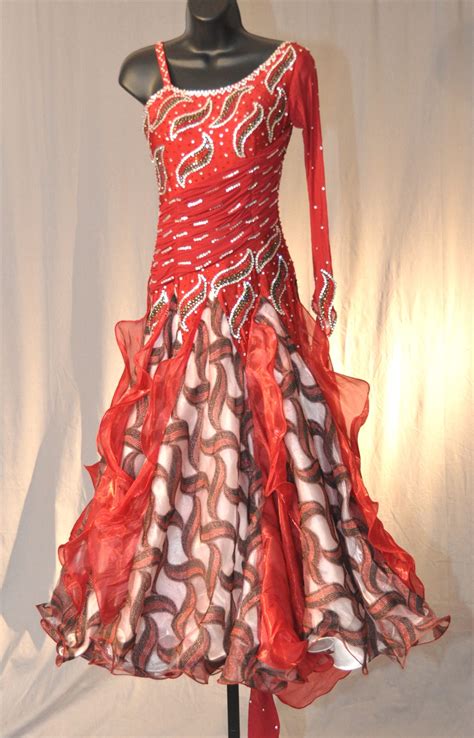 elegant burgundy red ballroom dress