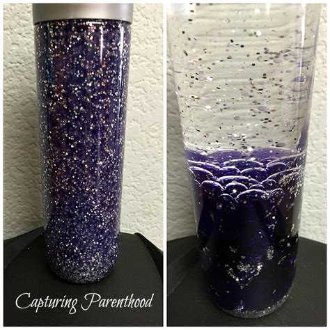 Oil And Water Galaxy Sensory Bottle Capturing Parenthood