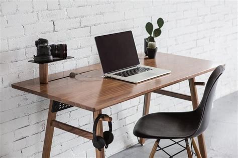 Beautiful Minimalist Desk 02 Made From Walnut And Steel For Lasting