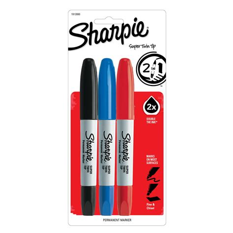 Sharpie Super Twin Tip Permanent Markers Fine And Chisel Assorted