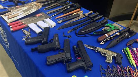 Tsa Shows Off Confiscated Guns Weapons At New Orleans Airport