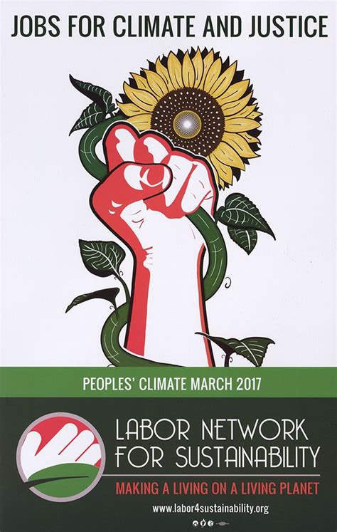 A Poster With The Words Jobs For Climate And Justice