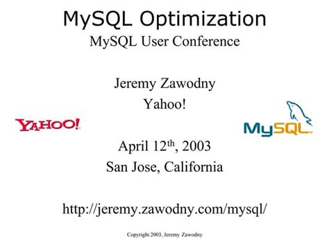 Mysql Optimization Ppt