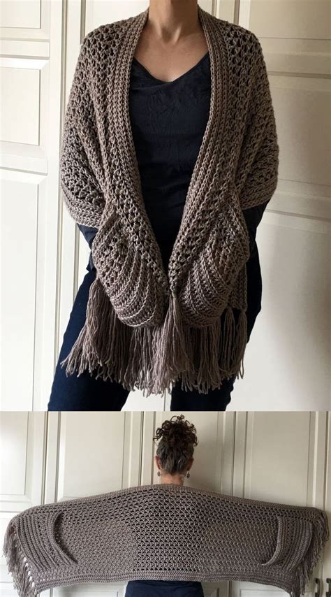 I know, it seems odd, but that's how it works! Perfect-Pockets Shawl in 2020 | Crochet wrap pattern ...