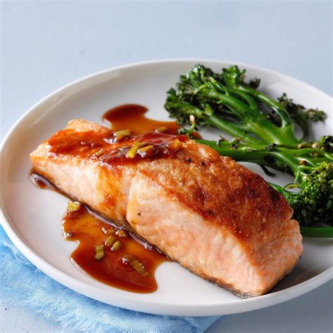 The resolution of image is 611x600 and classified to apple, bitten apple, soy sauce. Salmon Supreme with Ginger Soy Sauce Recipe | Taste of Home