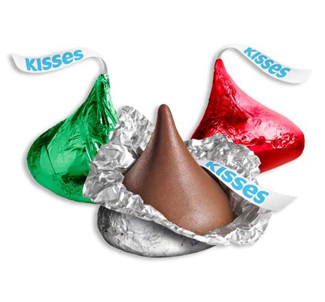 Hersheys Kisses Red Green Silver